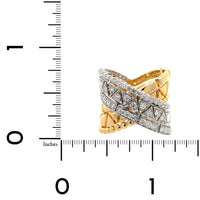 Etho Maria 18K Yellow and White Gold Crossover Style Ring