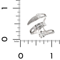 Etho Maria 18K White Gold 3 Row Open Diamond Ring