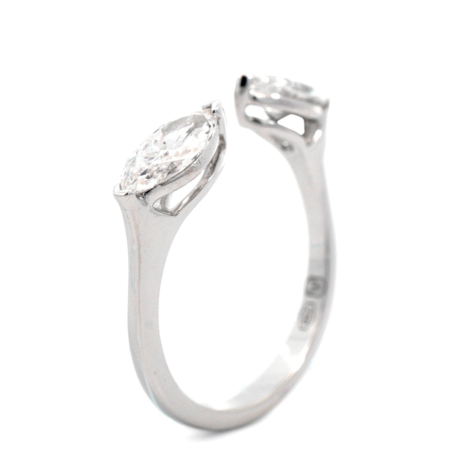 Etho Maria 18K White Gold Marquise Diamond Open Ring