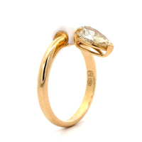 Etho Maria 18K Yellow Gold Brownish Pear Shaped Diamond Ring