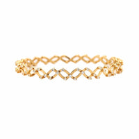 18K Yellow Gold Adjustable Diamond Ring or Bracelet