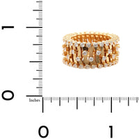 18K Yellow Gold Adjustable Diamond Ring or Bracelet