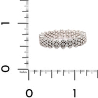 18K White Gold 5 Row Adjustable Diamond Ring or Bracelet