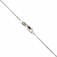 18K White Gold Round Diamond Halo Necklace