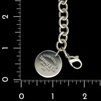 Tiffany & Co. Sterling Silver Estate Return to Tiffany Round Tag Charm Bracelet