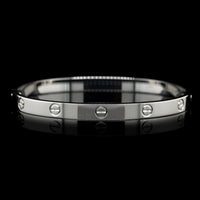 Cartier 18K White Gold Estate Love Bracelet