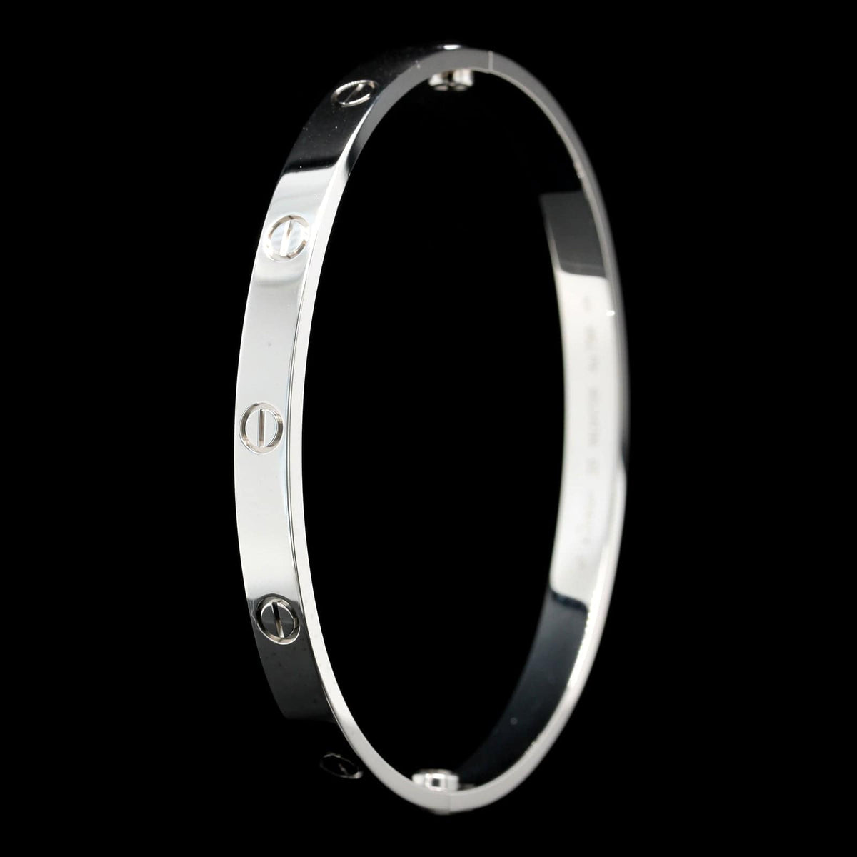 Cartier 18K White Gold Estate Love Bracelet