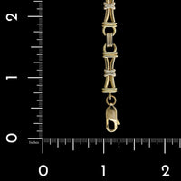 14K Two-tone Gold Estate Fancy Link Bracelet