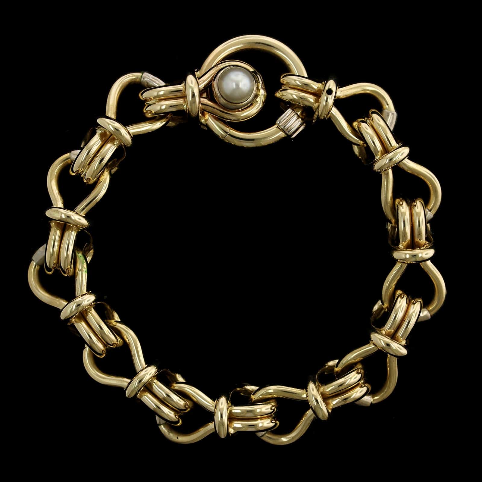 14K Yellow Gold Estate Fancy Link Bracelet