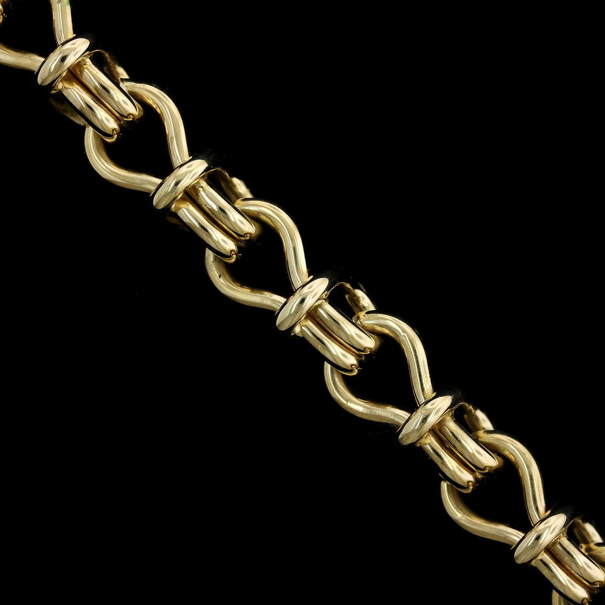 14K Yellow Gold Estate Fancy Link Bracelet