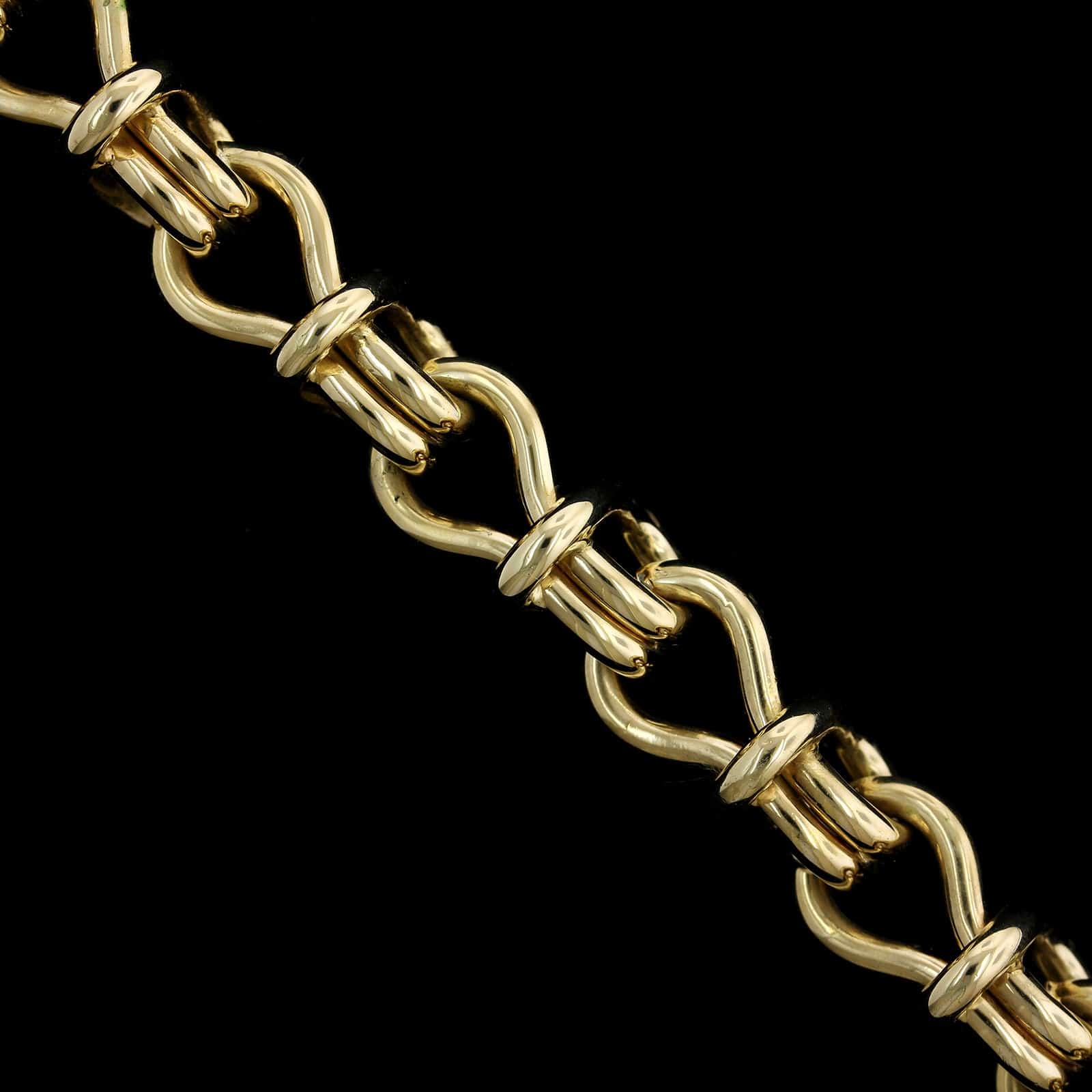 14K Yellow Gold Estate Fancy Link Bracelet