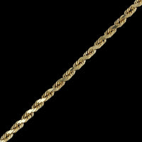 14K Yellow Gold Estate Diamond Cut Rope Bracelet