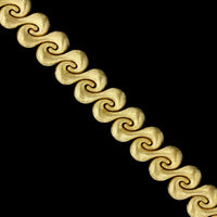 18K Yellow Gold Estate Textured Fancy Link Bracelet