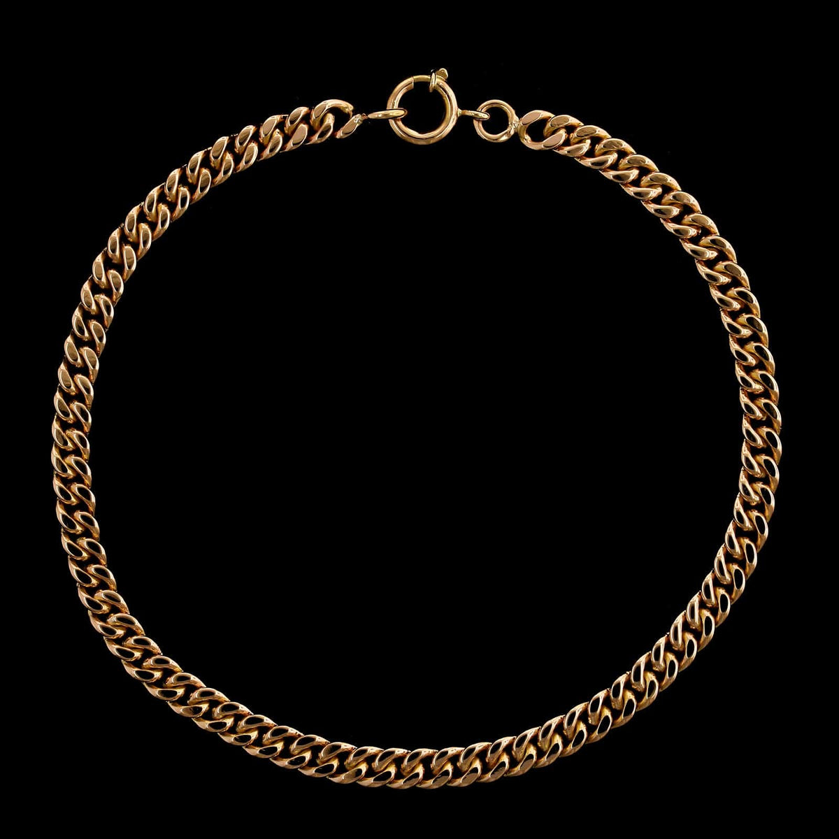 18K Rose Gold Estate Curb Link Bracelet