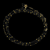 Anne Sportun 18K Yellow Gold Estate Black Spinel Confetti Wrap Bracelet