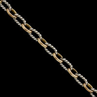 14K Two-tone Gold Estate Fancy Link Bracelet