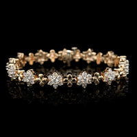 14K Yellow Gold Estate Diamond Bracelet