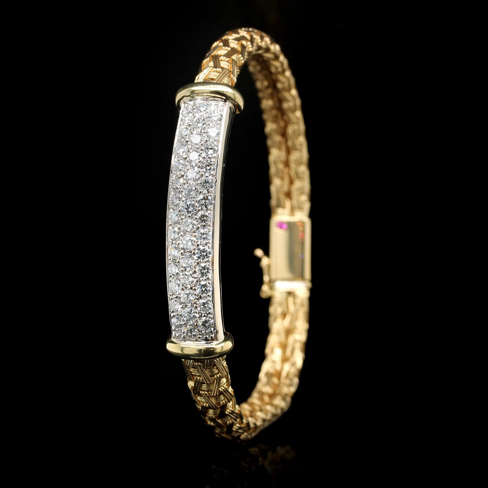 Roberto Coin 18k Two Tone Gold Estate Diamond Bracelet Longs Jewelers