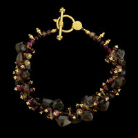 Laura Gibson 22K Yellow Gold Estate Tourmaline Bead Bracelet