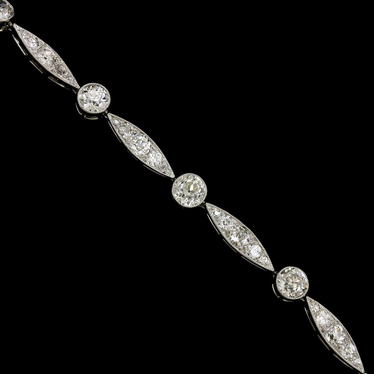 Art Deco Platinum Estate Diamond Bracelet