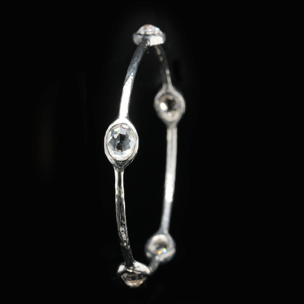 Ippolita Sterling Silver Estate Rock Candy Crystal Bangle Bracelet