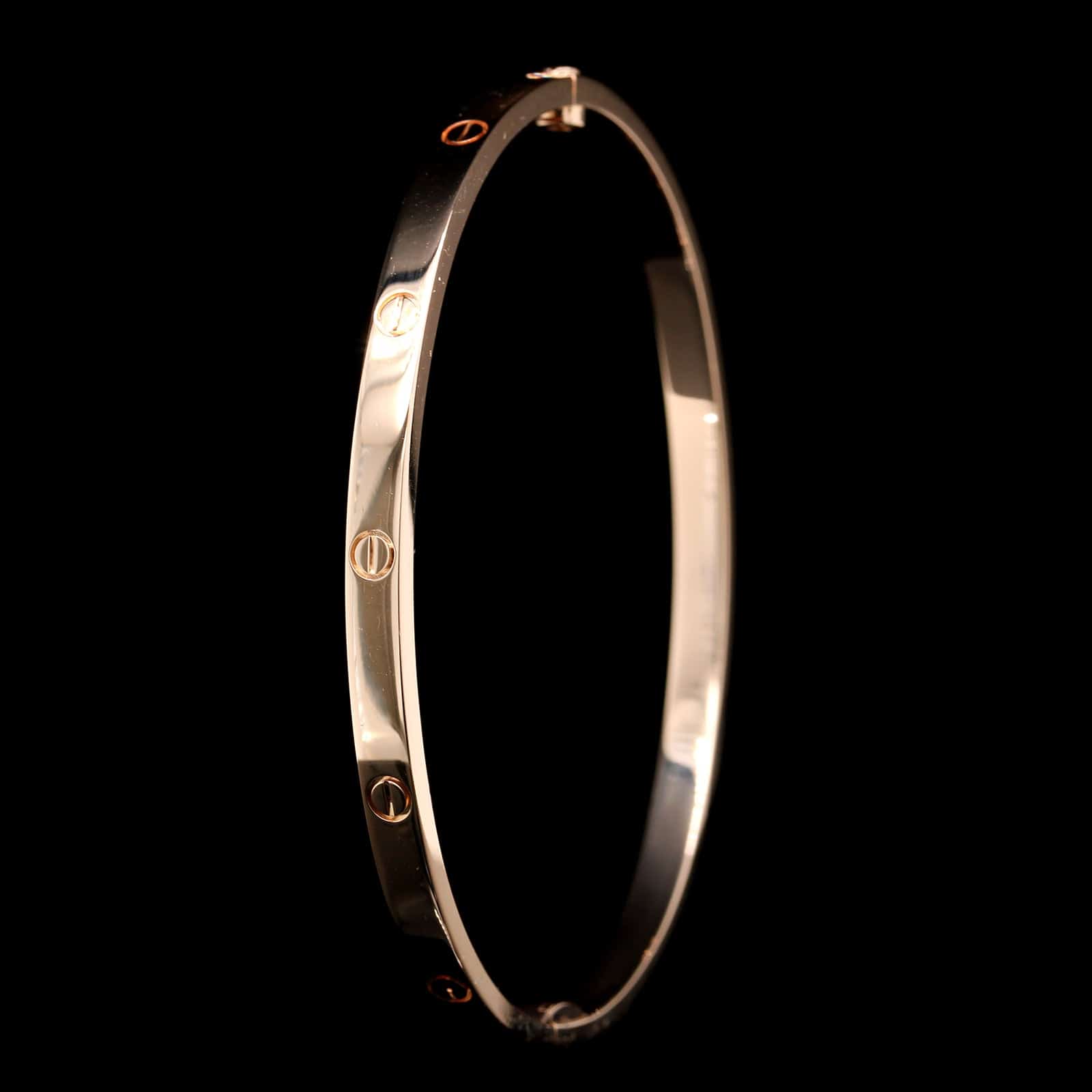 Cartier 18K Rose Gold Estate Love Bracelet