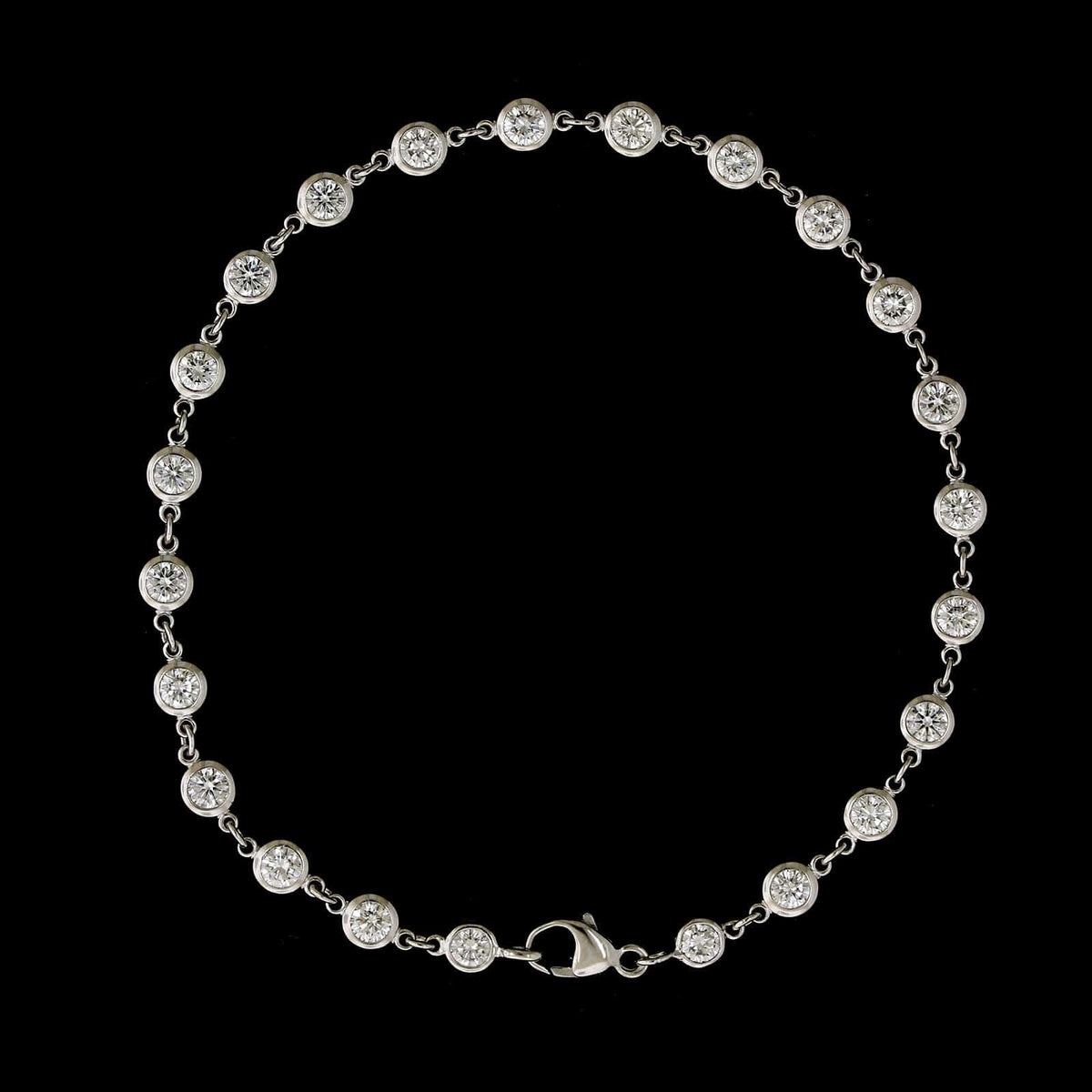 Tiffany & Co. Elsa Peretti Platinum Estate Diamond By The Yard Bracelet