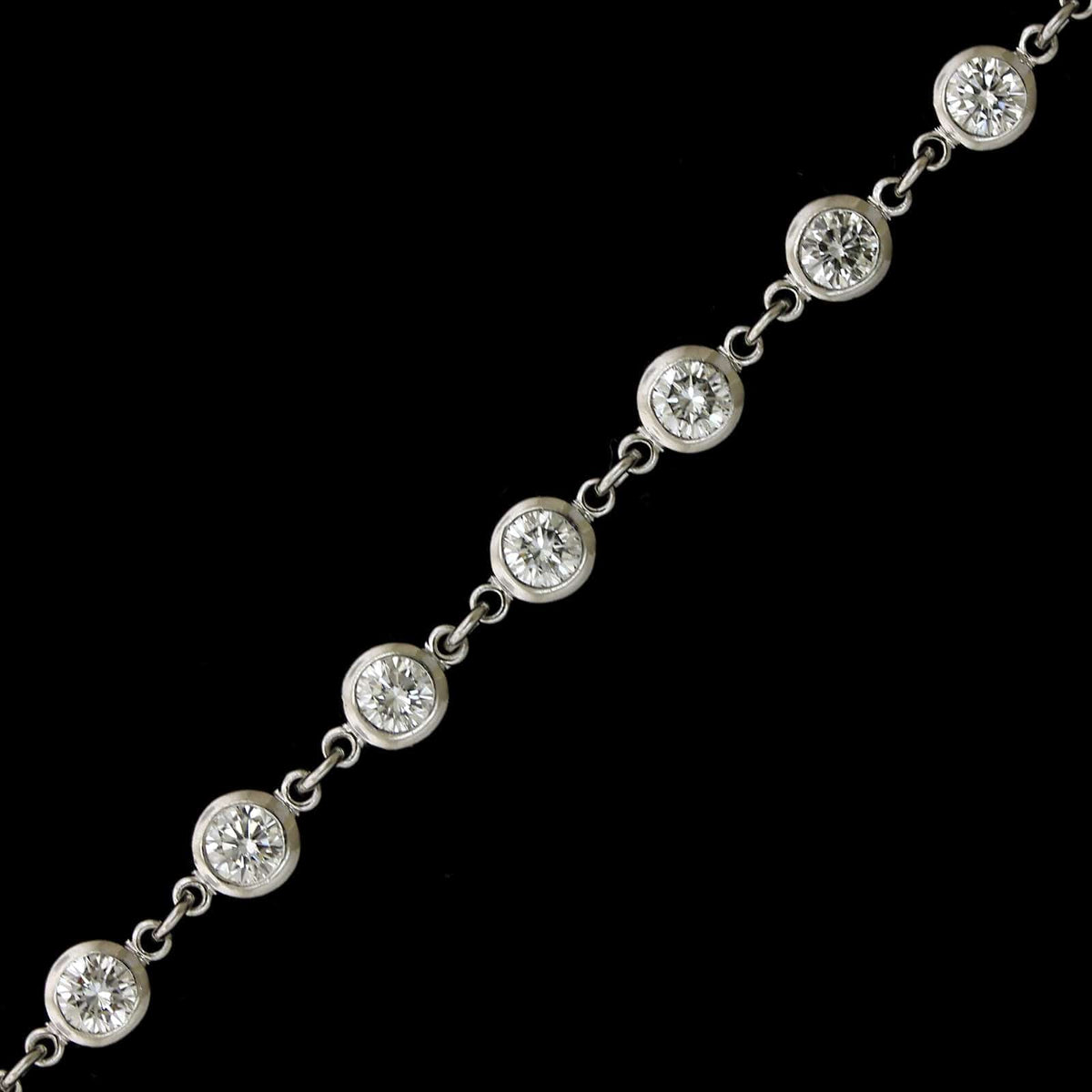 Tiffany & Co. Elsa Peretti Platinum Estate Diamond By The Yard Bracelet