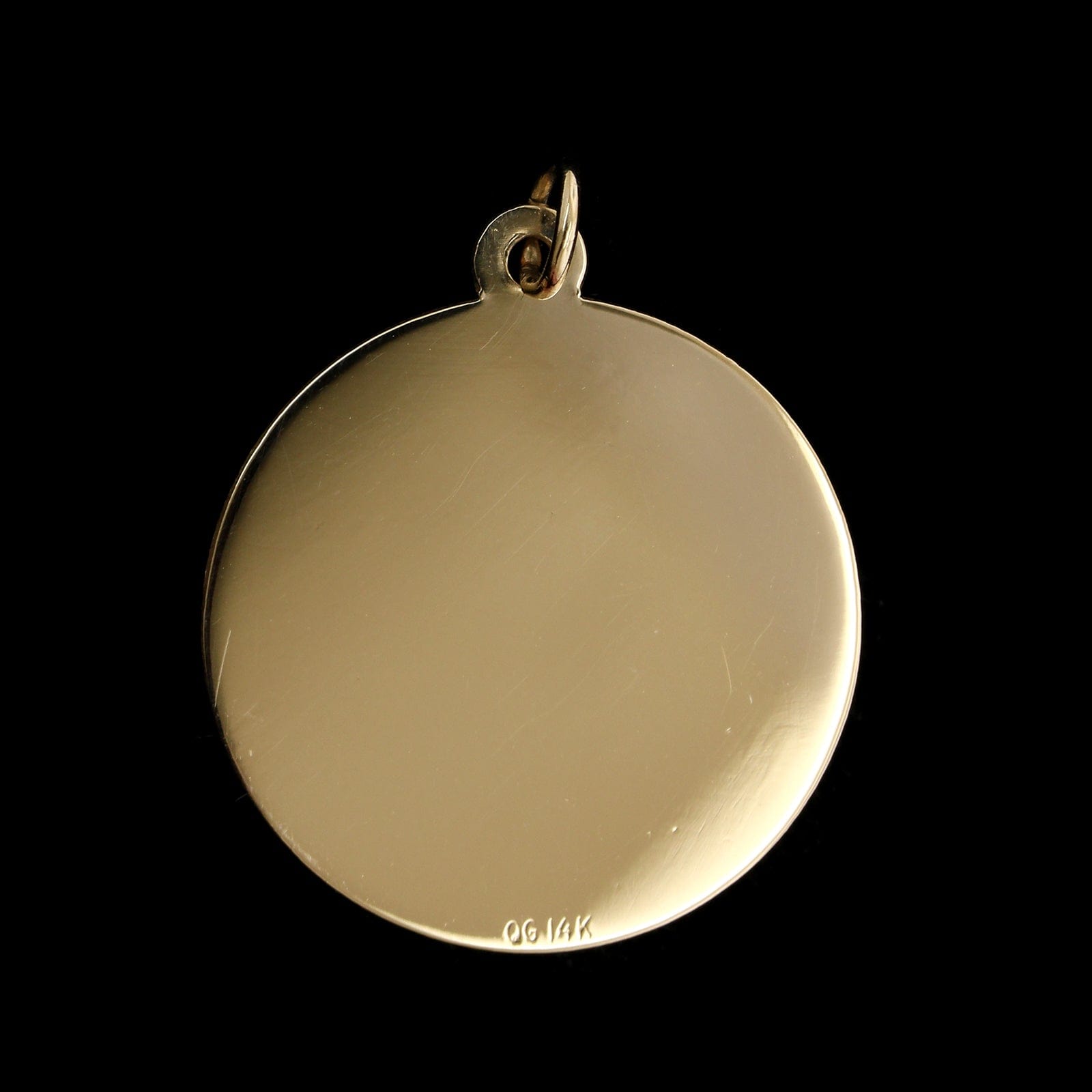 14K Yellow Gold Estate Disk Charm