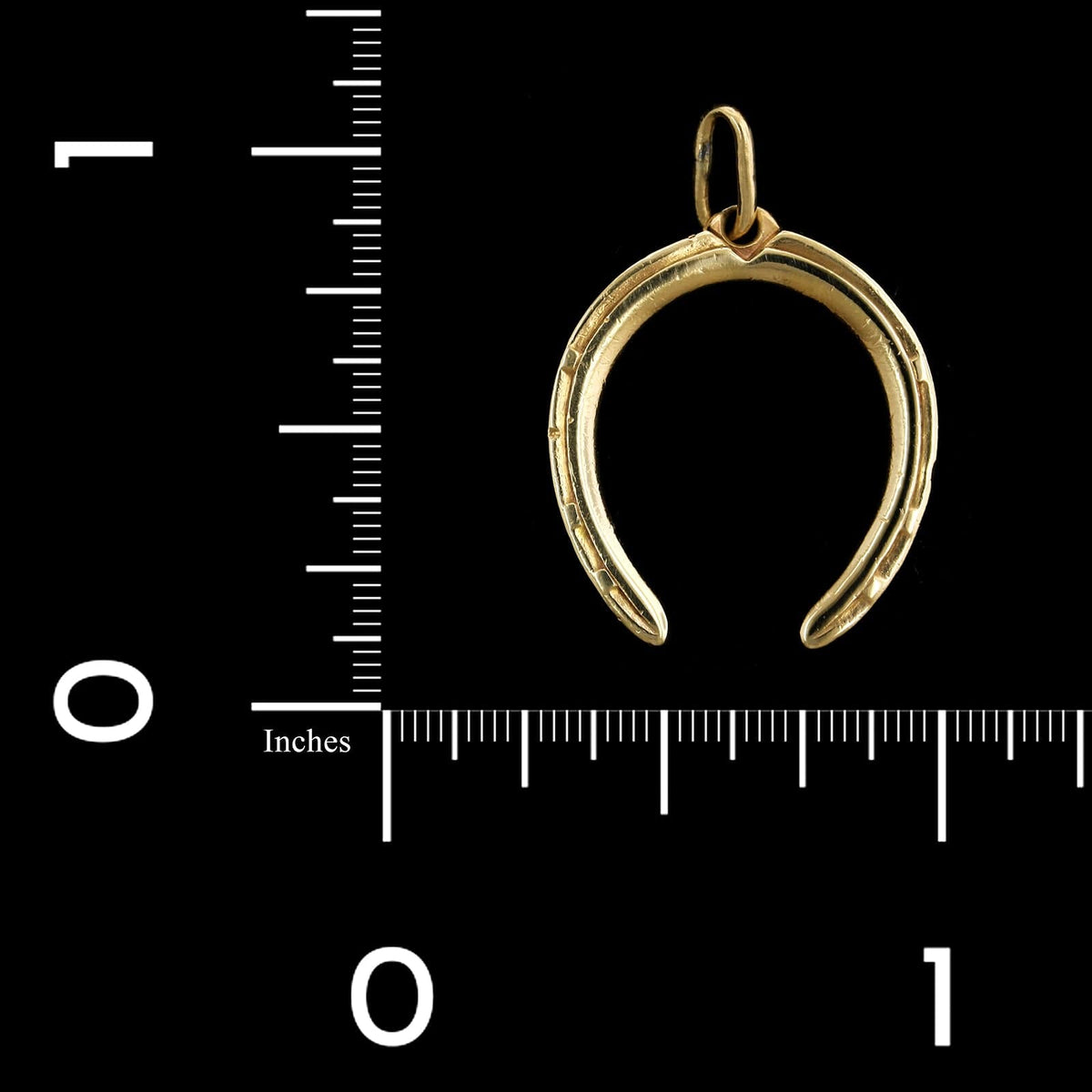 14K Yellow Gold Estate Horseshoe Charm