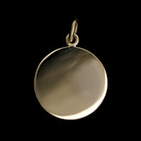 14K Yellow Gold Estate Disk Charm