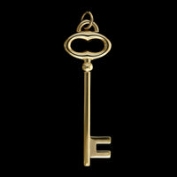 Tiffany & Co. 18K Yellow Gold Estate Key Pendant