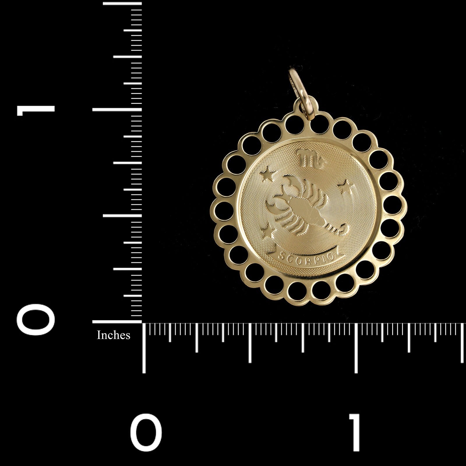 14K Yellow Gold Estate Scorpio Zodiac Charm