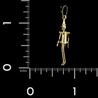 14K Yellow Gold Estate Moveable Pinocchio Charm