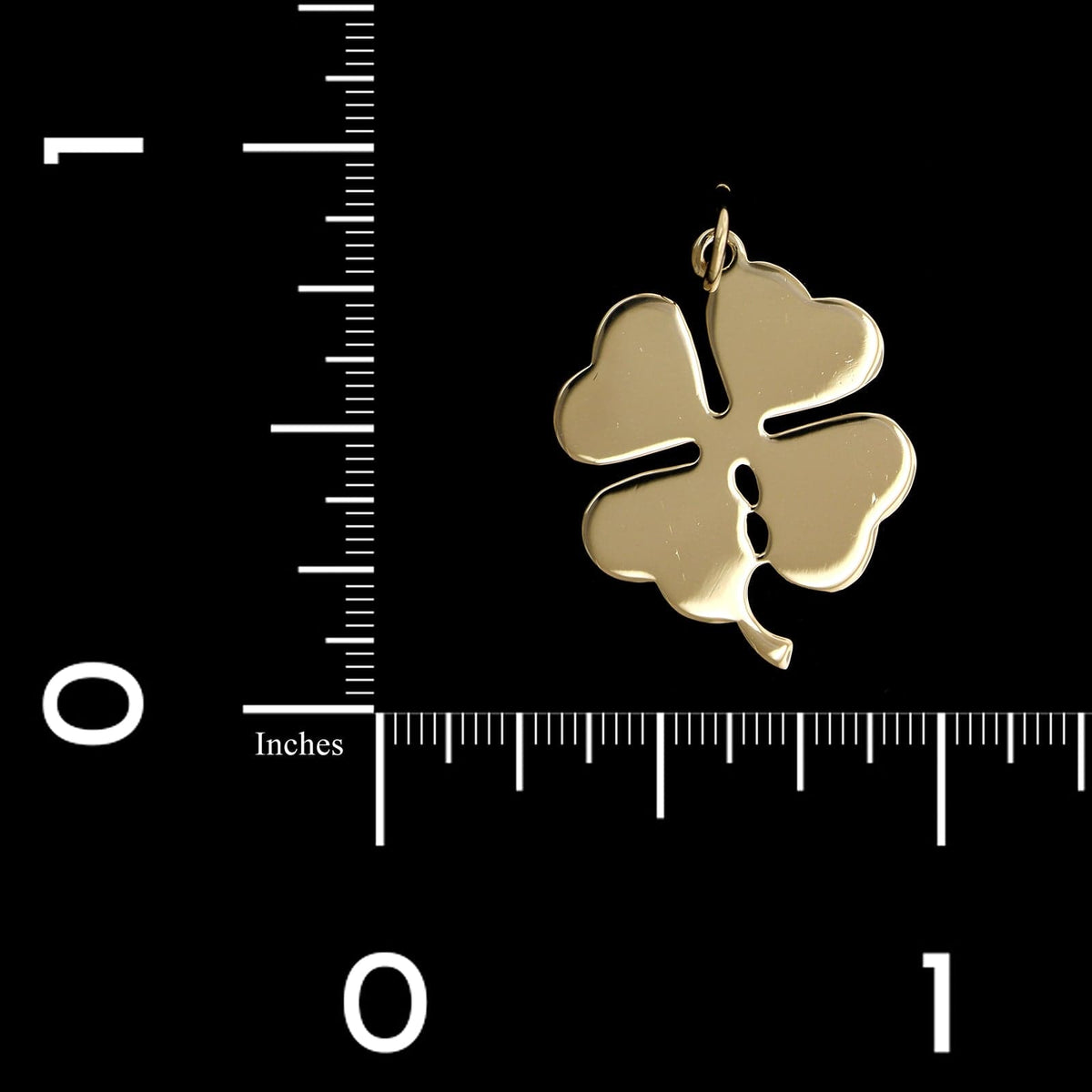 14K Yellow Gold Estate Four Leaf Clover Charm