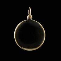 14K Yellow Gold Estate Disk Charm