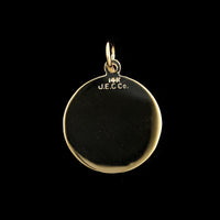 14K Yellow Gold Estate Disk Charm