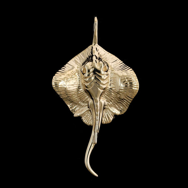 14K Yellow Gold Estate Stingray Charm