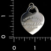 Tiffany & Co. Sterling Silver Estate Return to Tiffany Heart Tag Large Charm