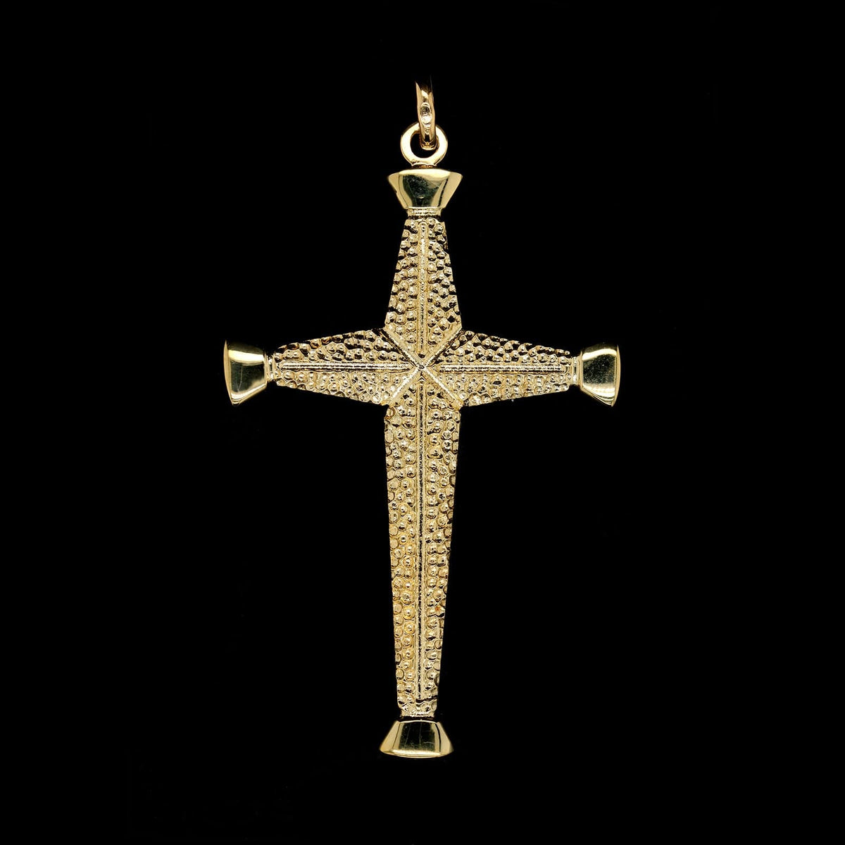 18K Yellow Gold Estate Cross Pendant