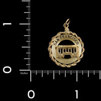 14K Yellow Gold Estate San Francisco Cable Car Charm