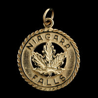 14K Yellow Gold Estate Niagara Falls Charm