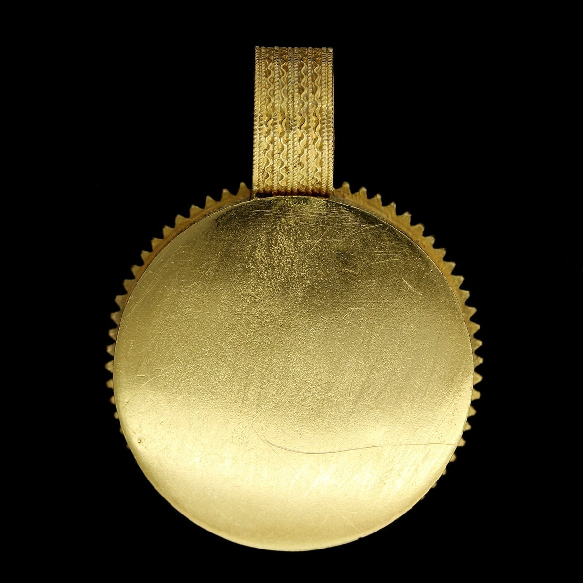 22K Yellow Gold Estate Filigree Dome Pendant