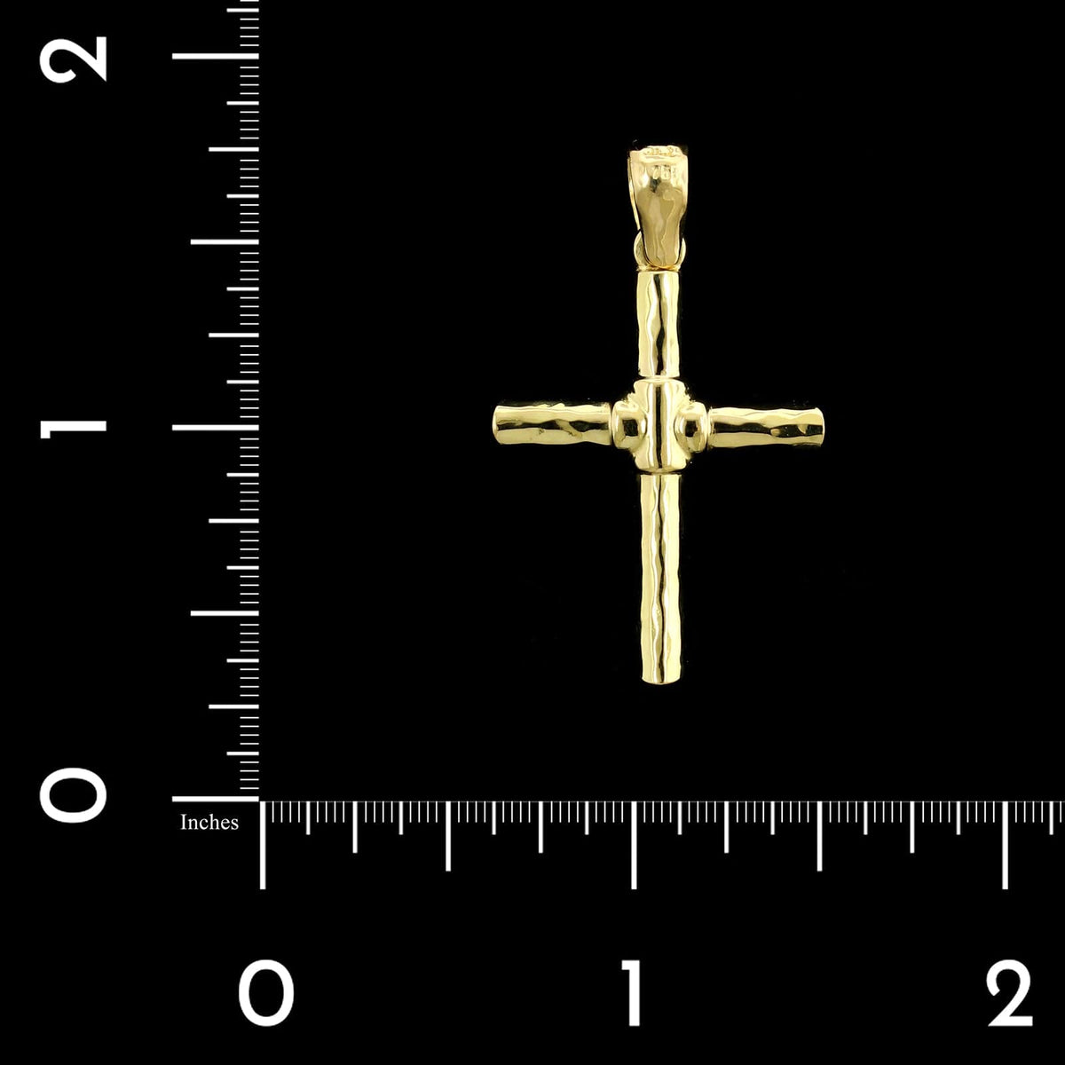 18K Yellow Gold Estate Diamond Cross Pendant