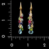 Marco Bicego 18K Yellow Gold Estate Mixed Gemstone Paradise Multi Strand Earrings