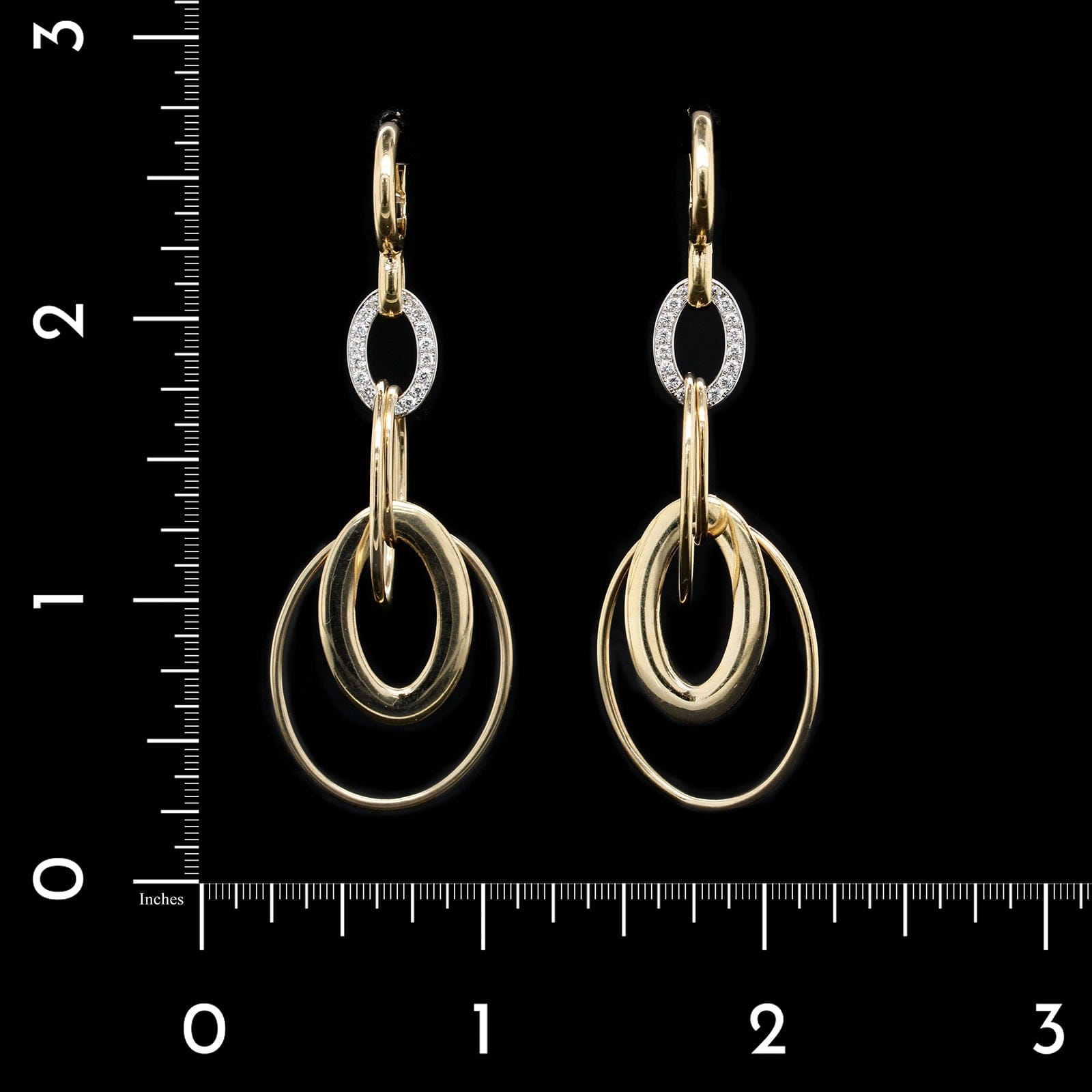 14K Yellow Gold Estate Diamond Earrings