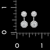 Birks 18K White Gold Estate Diamond Large Snowflake Jacket Earrings