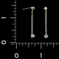 14K White Gold Estate Diamond Drop Earrings