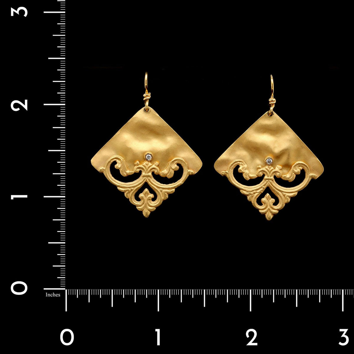 14K Yellow Gold Estate Diamond Earrings