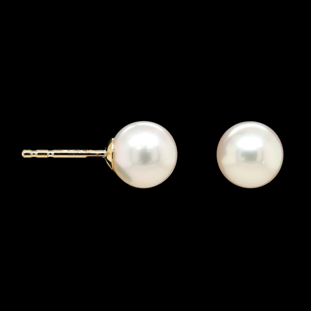 Mikimoto 18K Yellow Gold Estate Akoya Cultured Pearl Studs